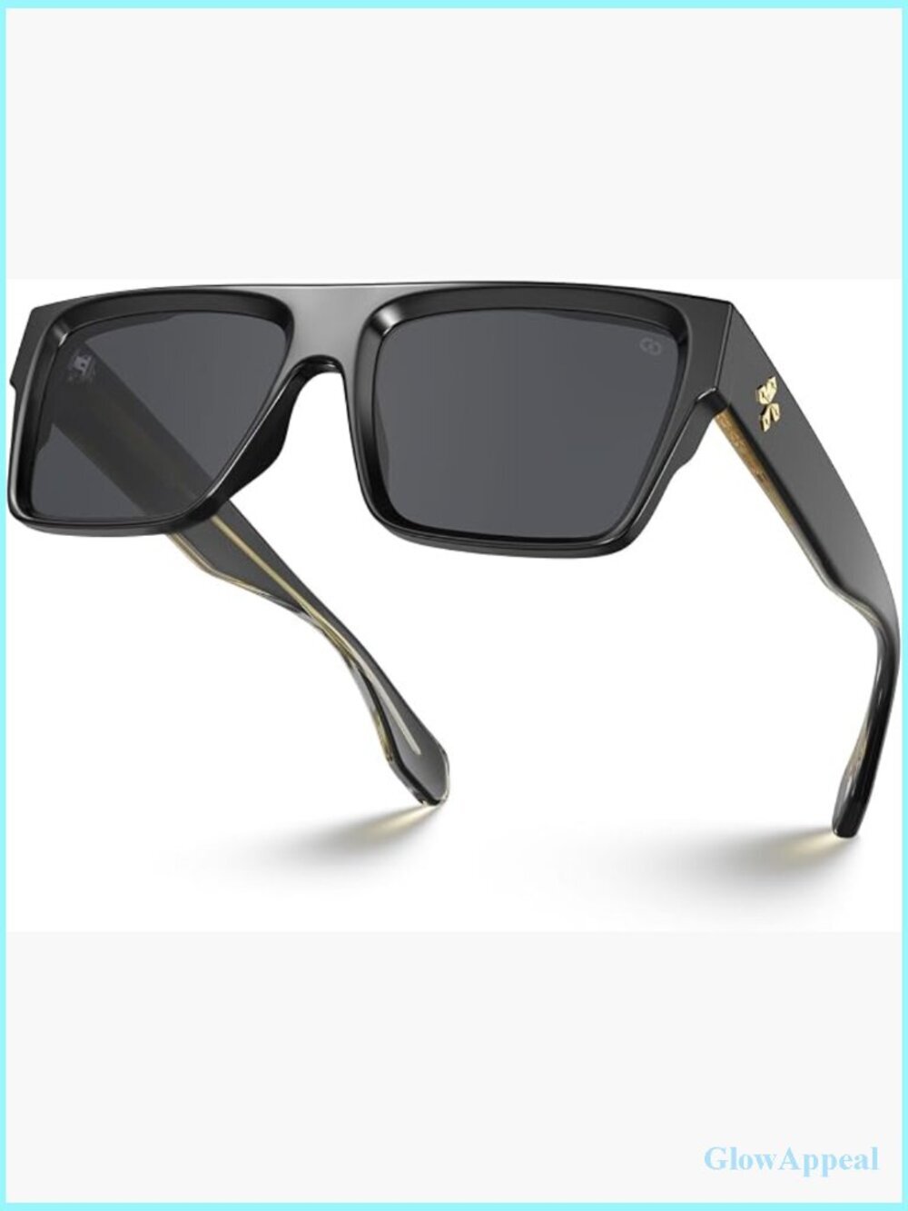 Oversized Square Flat Top Sunglasses UV400 Protection Retro Unisex